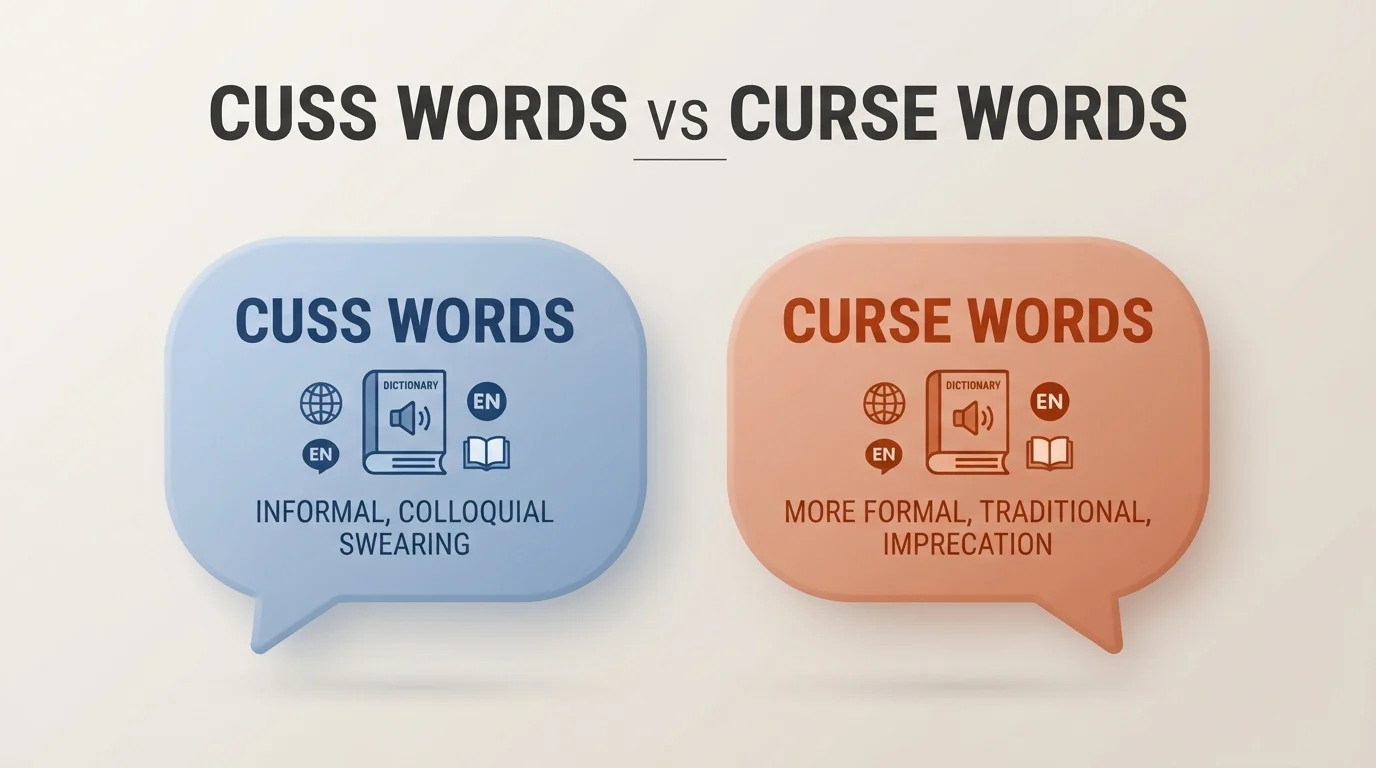 cuss words vs curse words