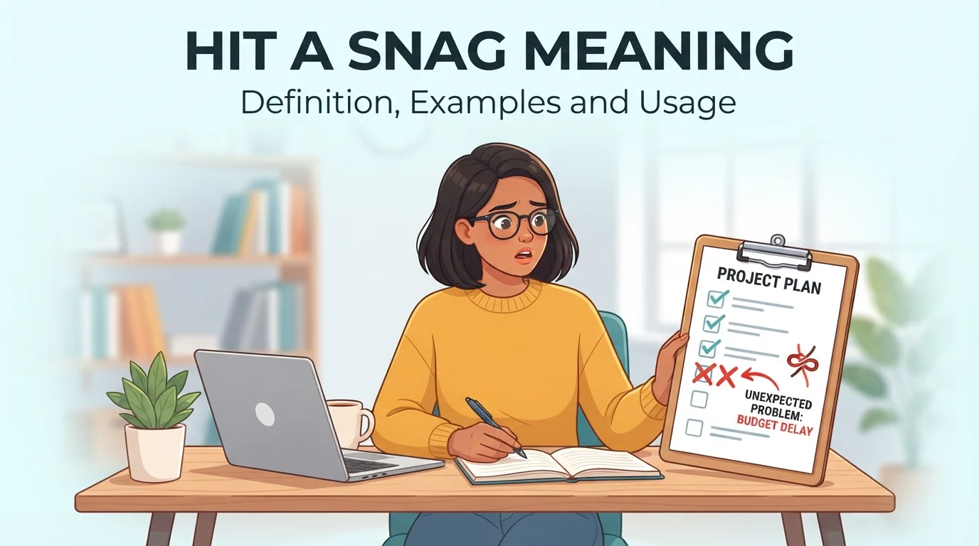 hit a snag meaning